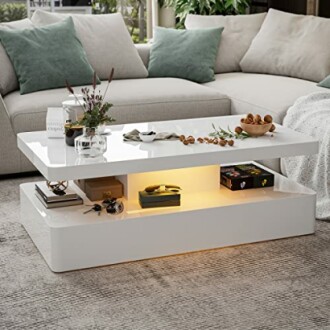 IKIFLY LED High Glossy Coffee Table