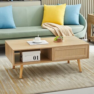 Mid Century Modern Coffee Table with Storage