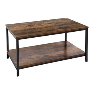 SUPER DEAL 2-Tier Industrial Coffee Table