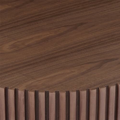 Close-up of wooden table texture with vertical slats.